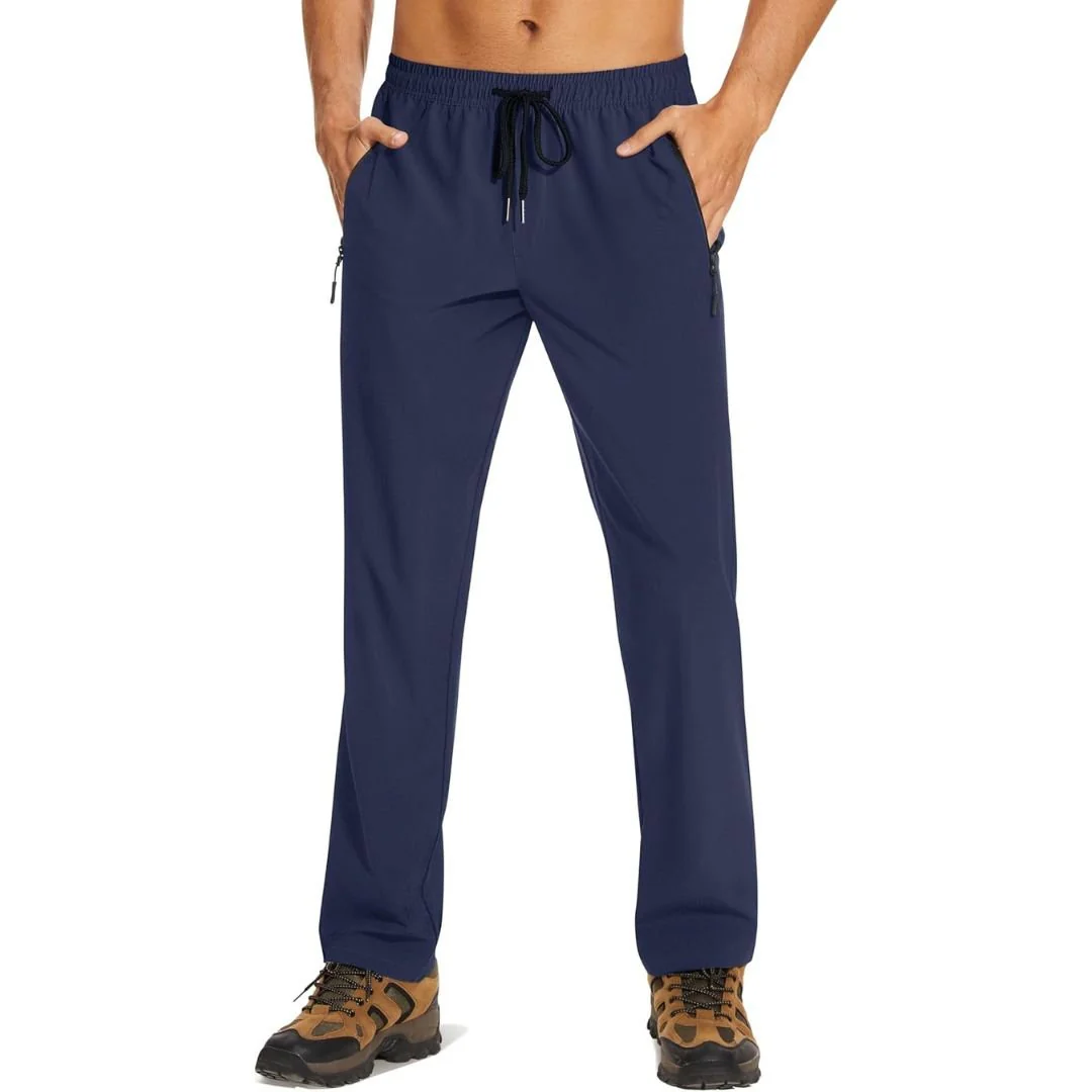 Mens Casual Pants Lightweight Quick Dry Water Resistant Joggers with Pockets