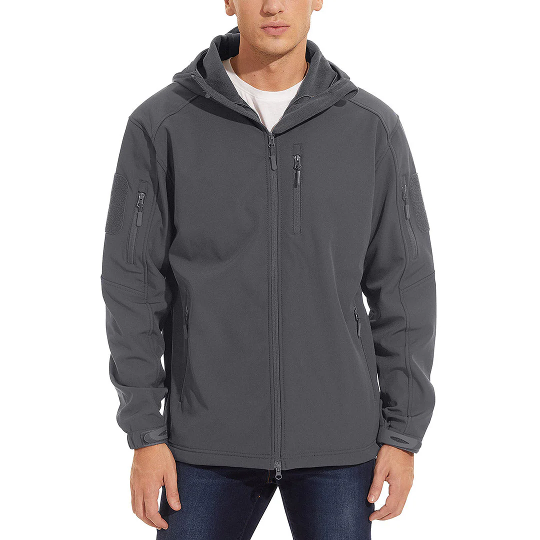 Men's Tactical Jacket with Hood Softshell Coat