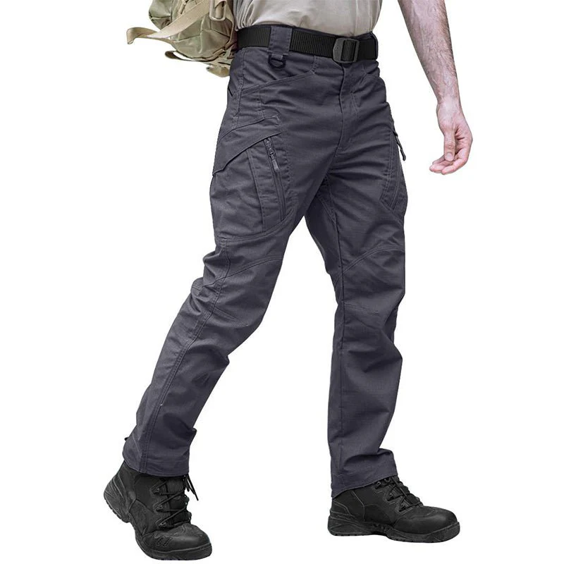 Men's Tactical Cargo Hiking Pants 9 Pockets Water Resistant