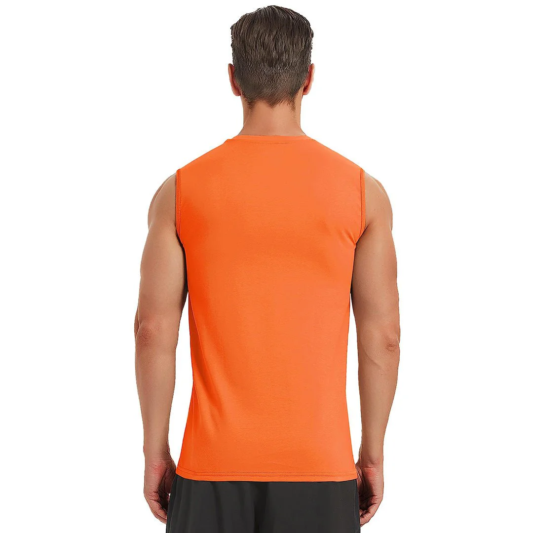 Men's Bodybuilding Tank Tops Cotton Workout T-Shirts