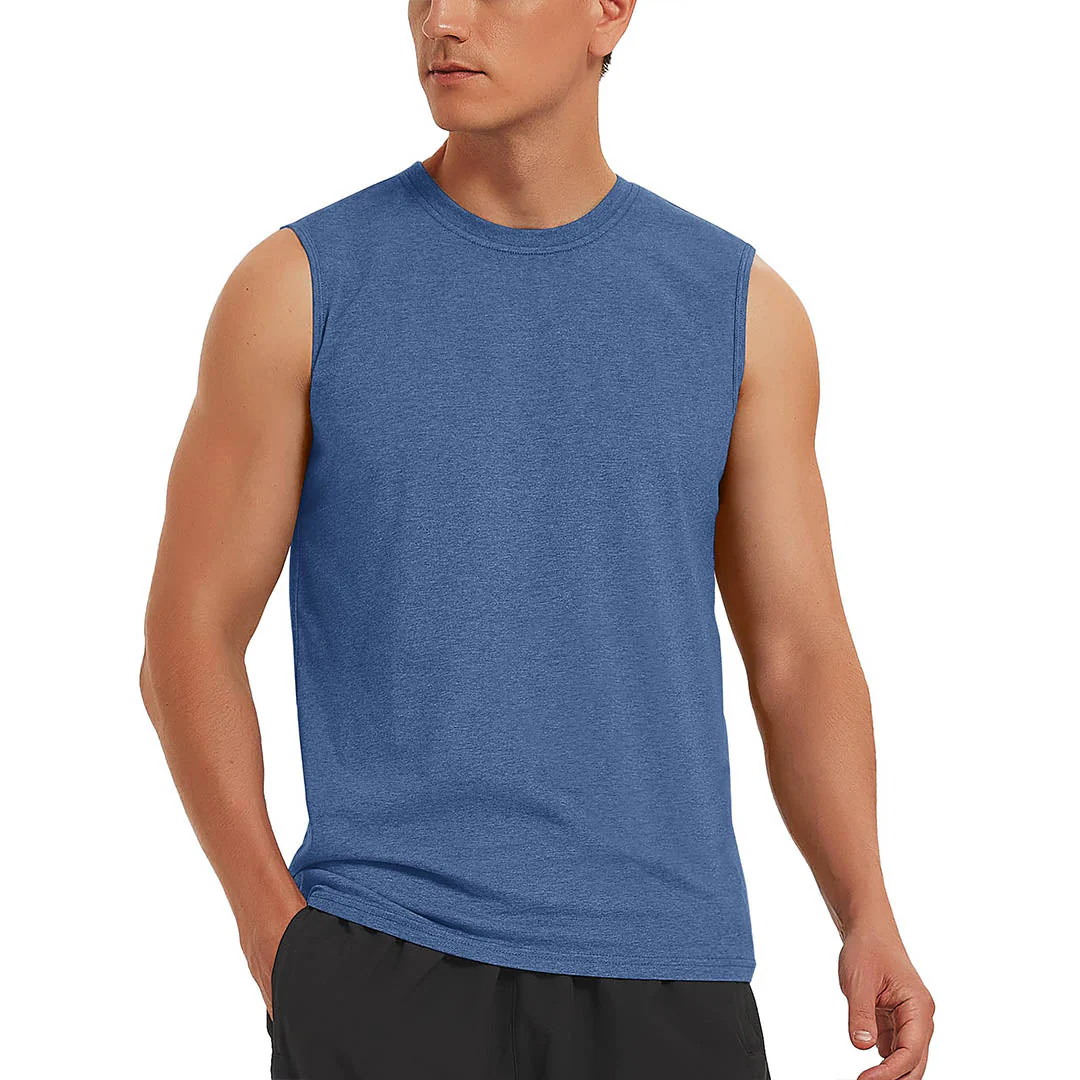Men's Bodybuilding Tank Tops Cotton Workout T-Shirts