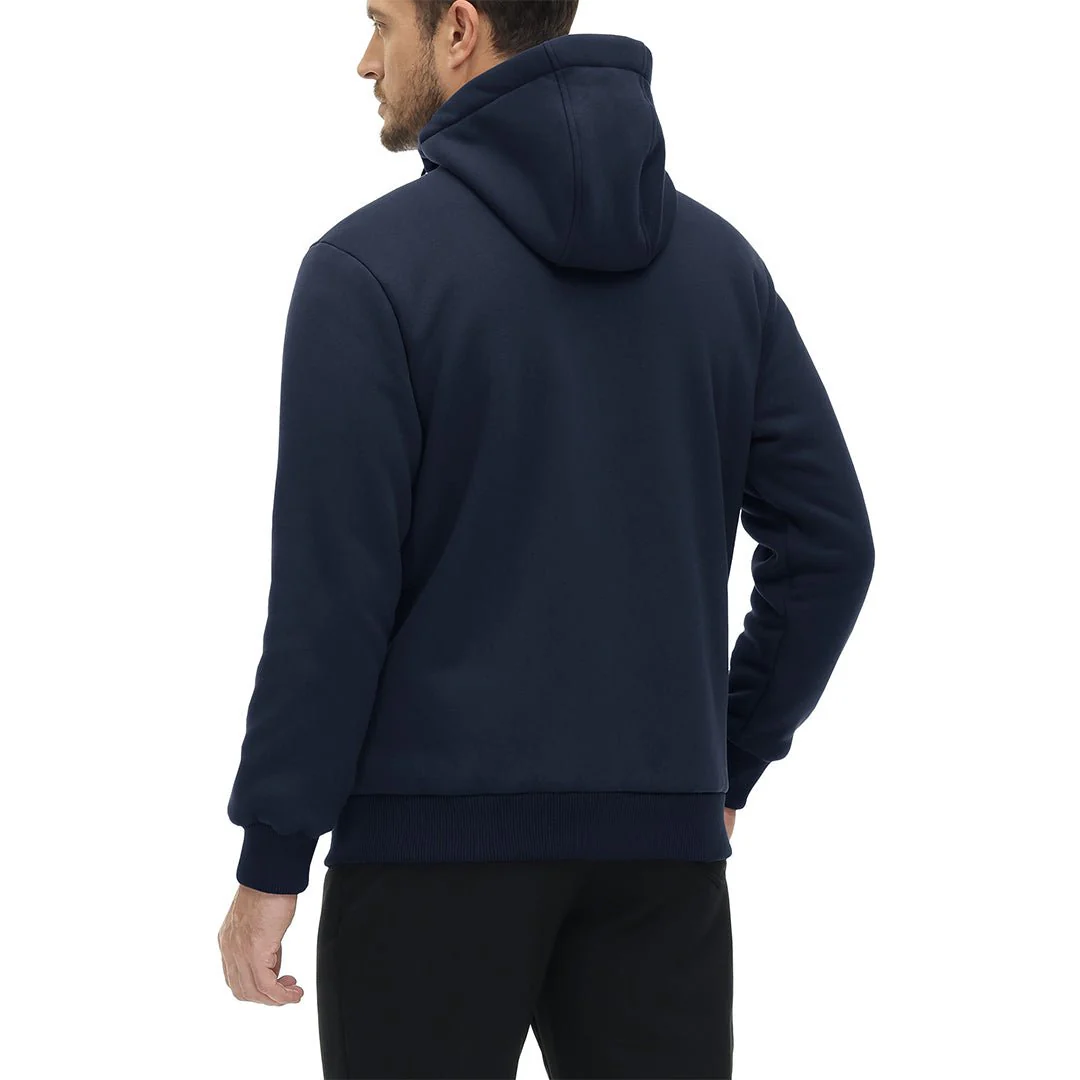 Men's Fleece Hoodie Jacket Windproof Winter Coats