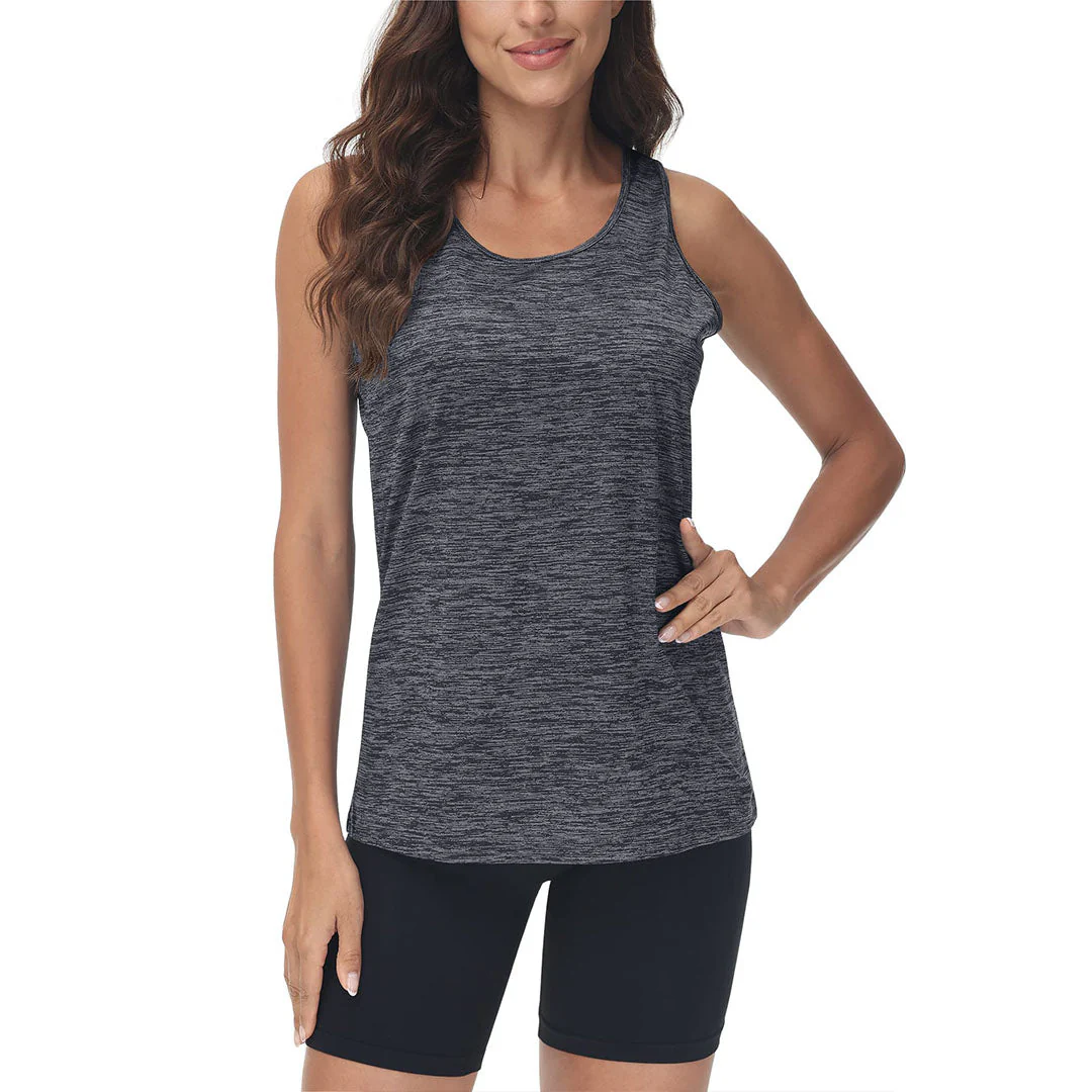 Women's Lightweight Athletic Yoga Crewneck Tank Tops