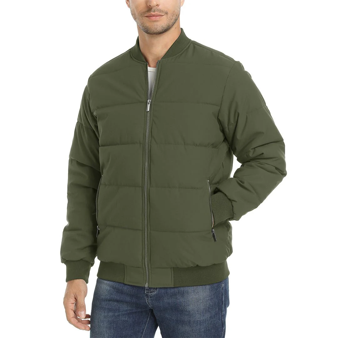 Men's Quilted Puffer Jacket Lightweight Water-Resistant Warm Winter Coat