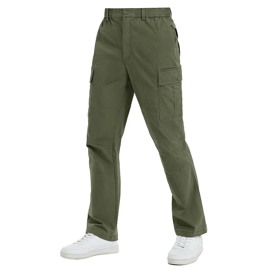 Men's Cotton Casual Classic Straight Leg Pants