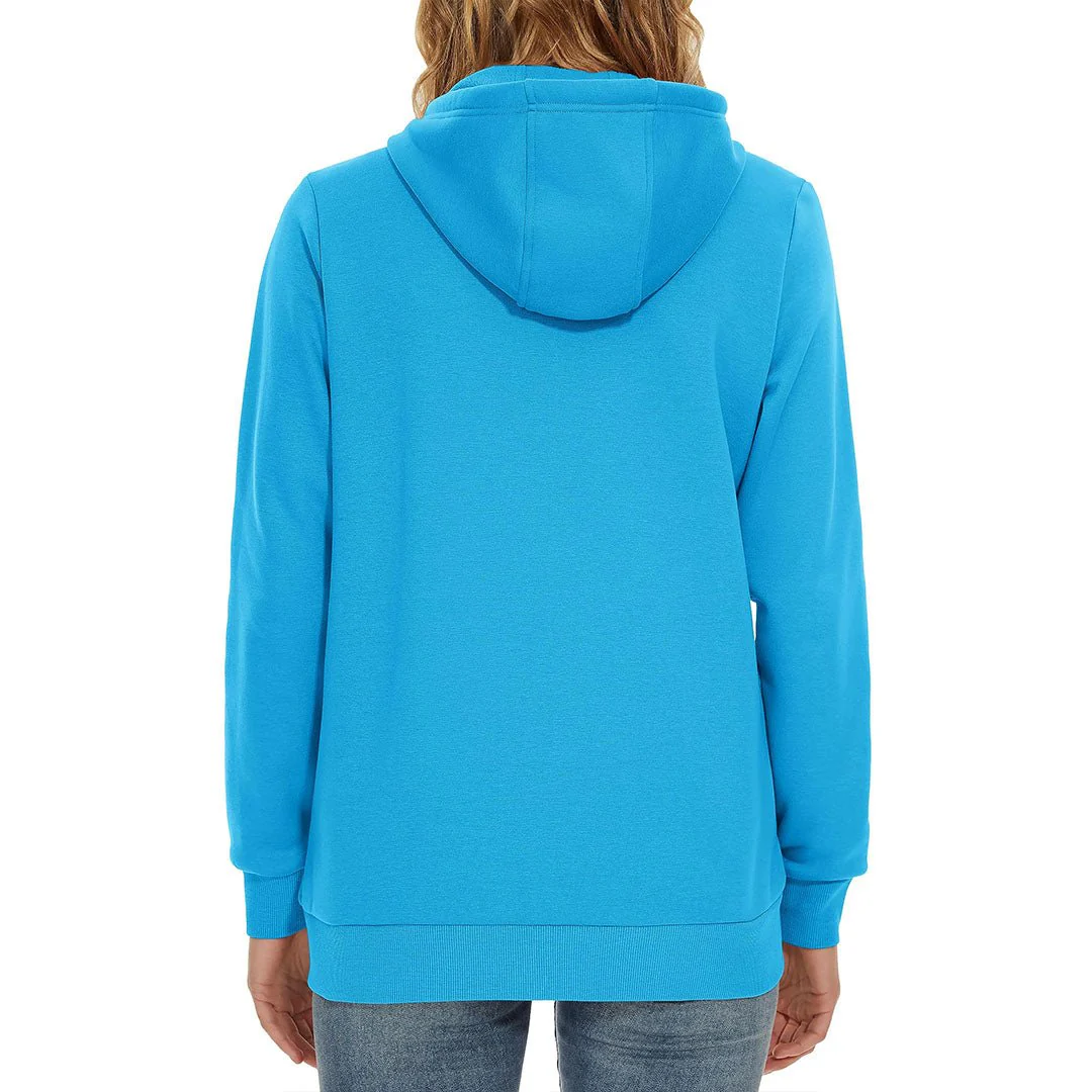 Women's Casual Lightweight  Fleece Hoodies Sportswear Jacket