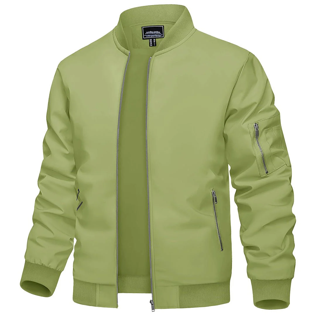 Men's Bomber Zip Pockets Outdoor Sport Jackets