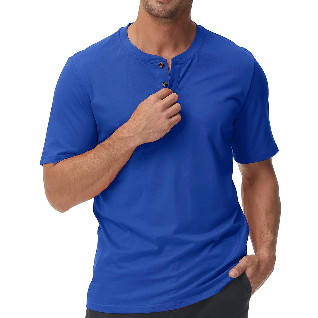 Men's Casual Cotton Henley Shirts