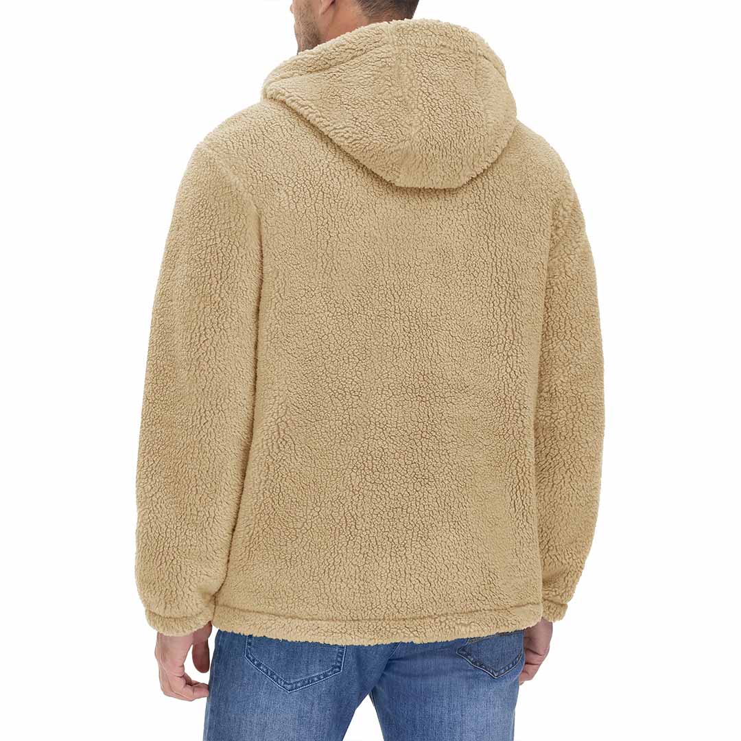 Men's Fleece Hoodies Sherpa Jackets Winter Thermal Coats