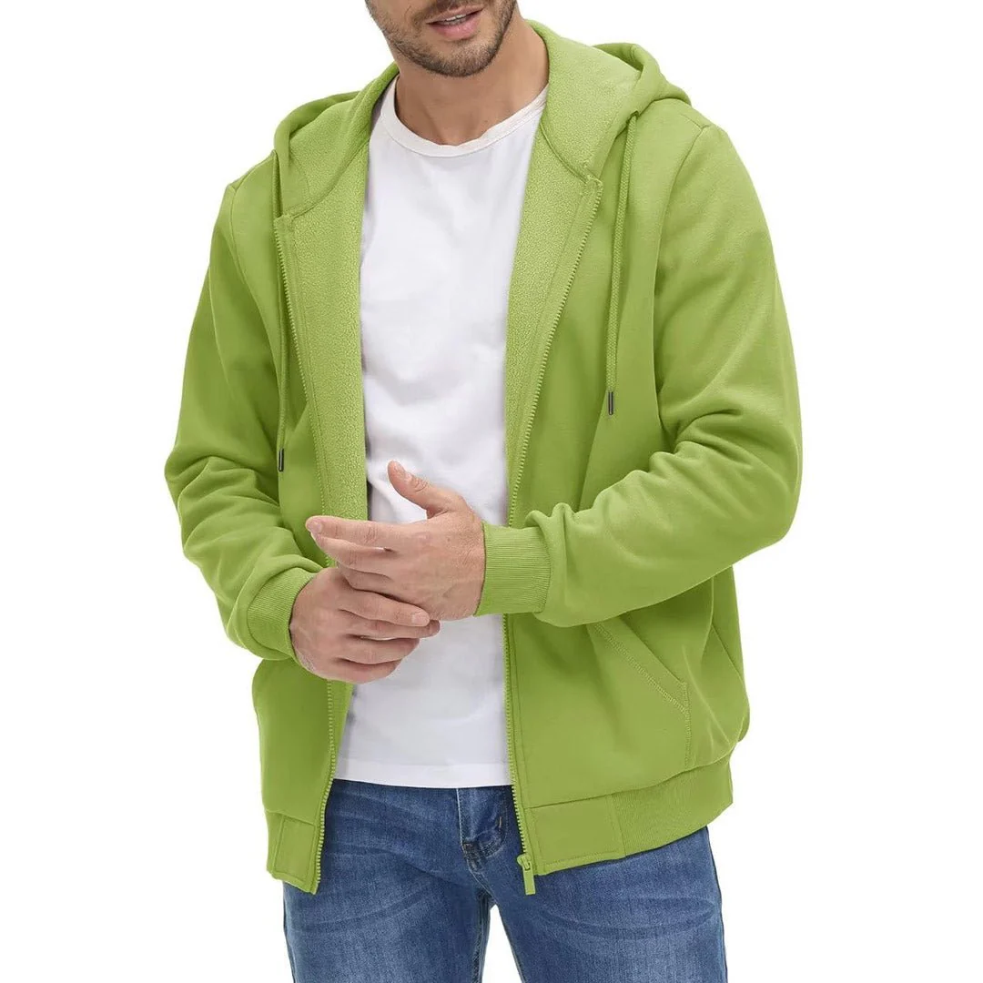 Men's Full Zip-Up Casual Active Hoodie