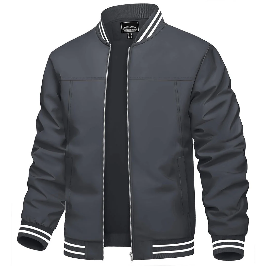 Men's Lightweight Windbreaker Full-Zip Bomber Jackets