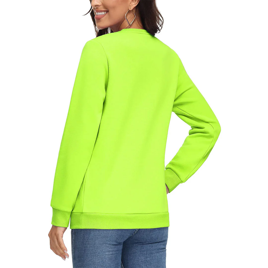 Women's Fleece-Lined Crewneck Casual Sweatshirts