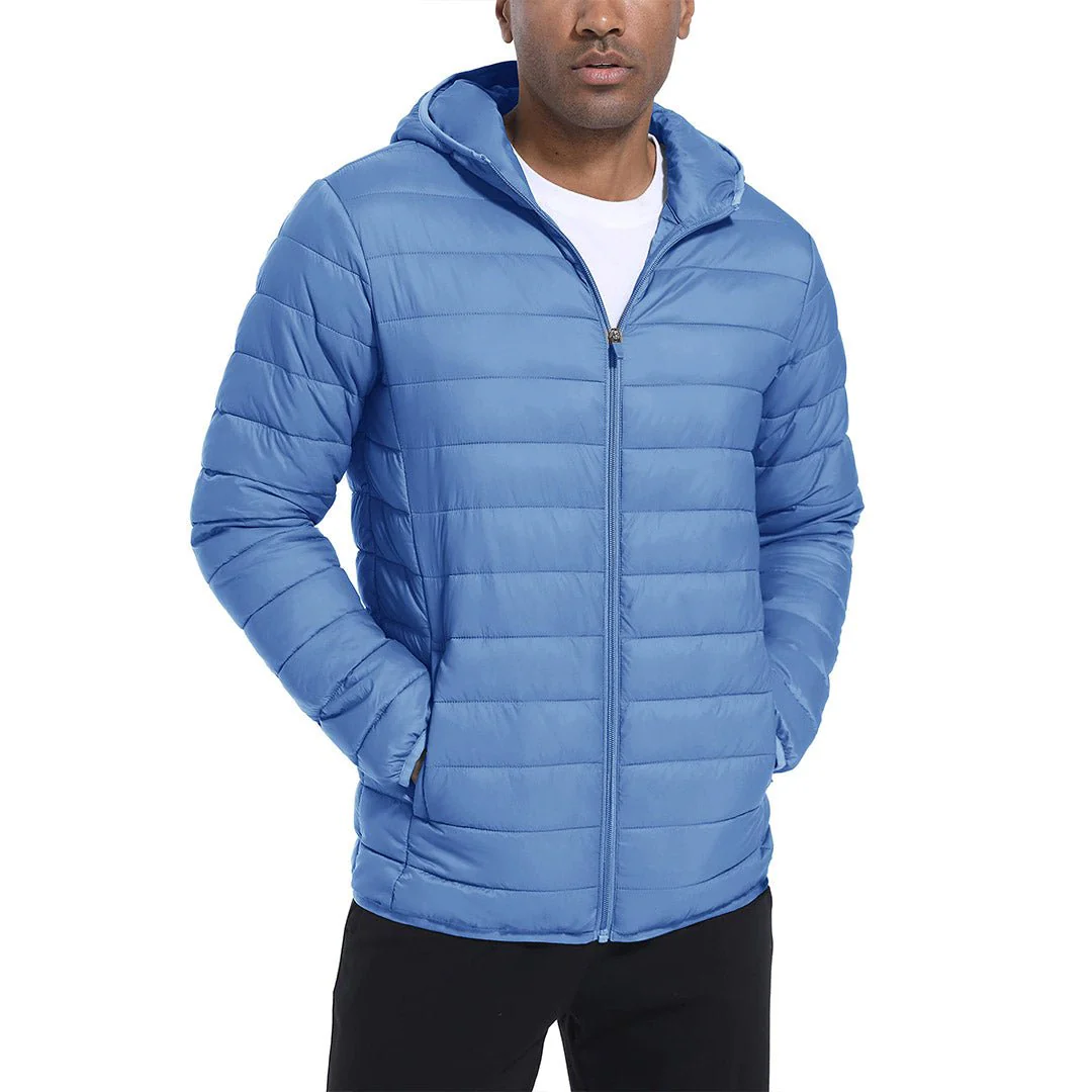 Men's Hooded Puffer Water-Repellent Down Alternative Jacket