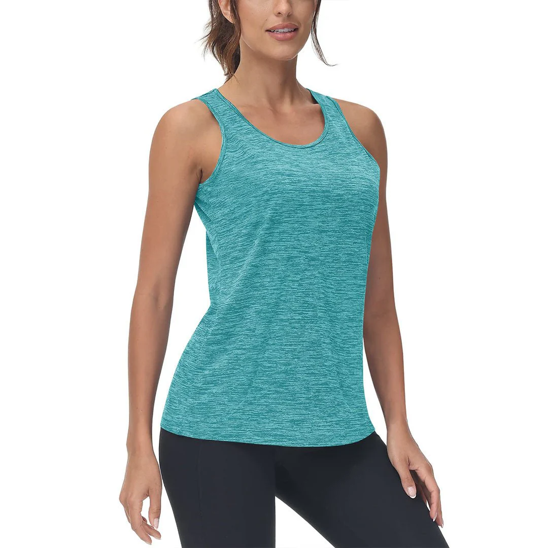 Women's Lightweight Athletic Yoga Crewneck Tank Tops