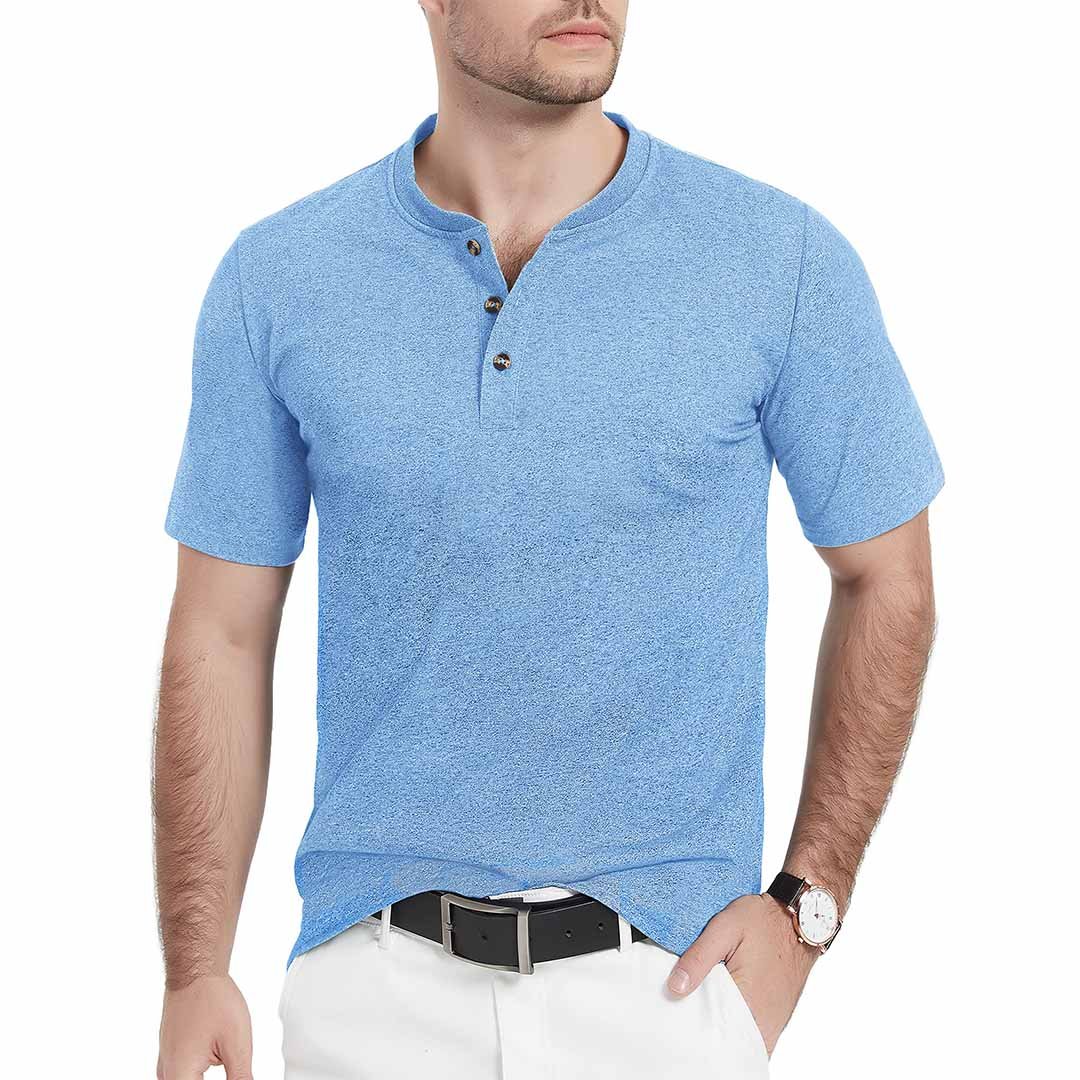 Men's Casual Cotton Henley Shirts