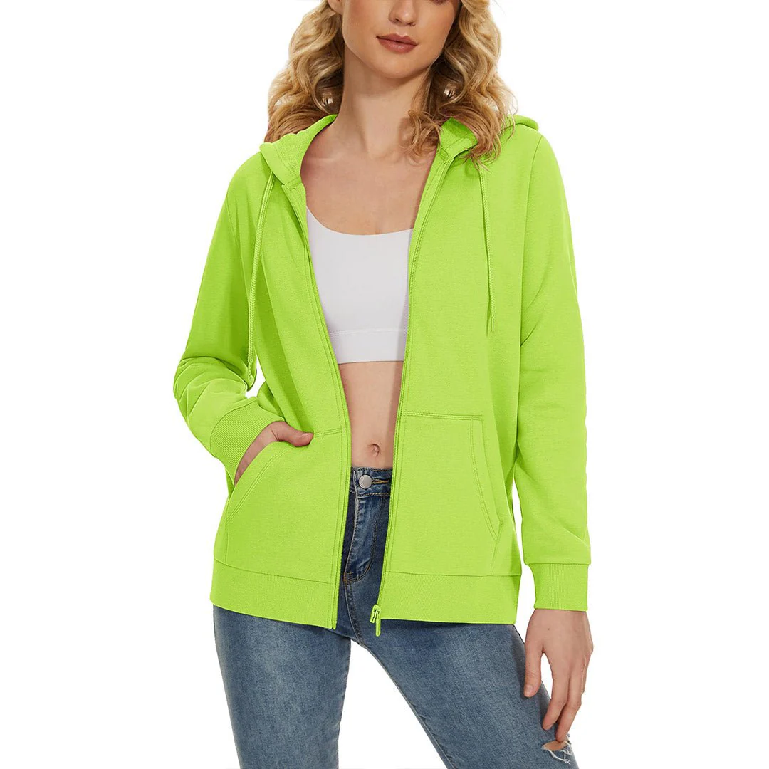 Women's Casual Lightweight  Fleece Hoodies Sportswear Jacket