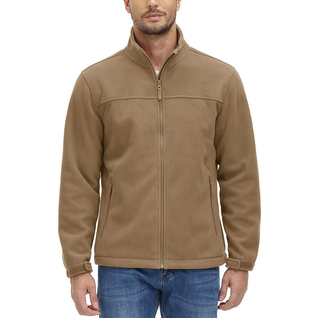 Men's Lightweight Full Zip Casual Fleece Jacket