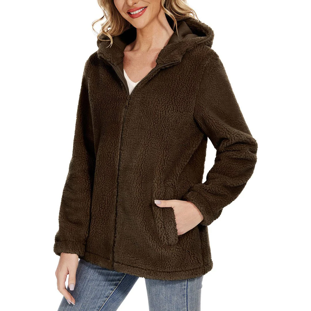 Women's Fuzzy Sherpa Fleece Fluffy Jackets
