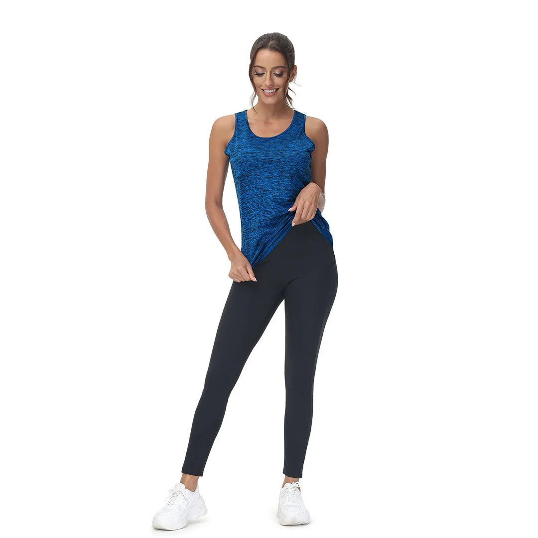 Women's Lightweight Athletic Yoga Crewneck Tank Tops