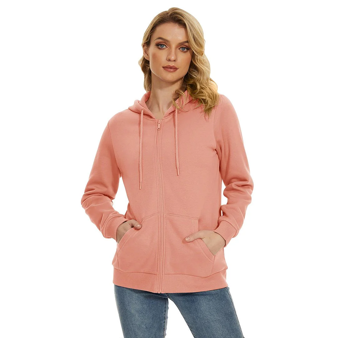 Women's Casual Lightweight  Fleece Hoodies Sportswear Jacket