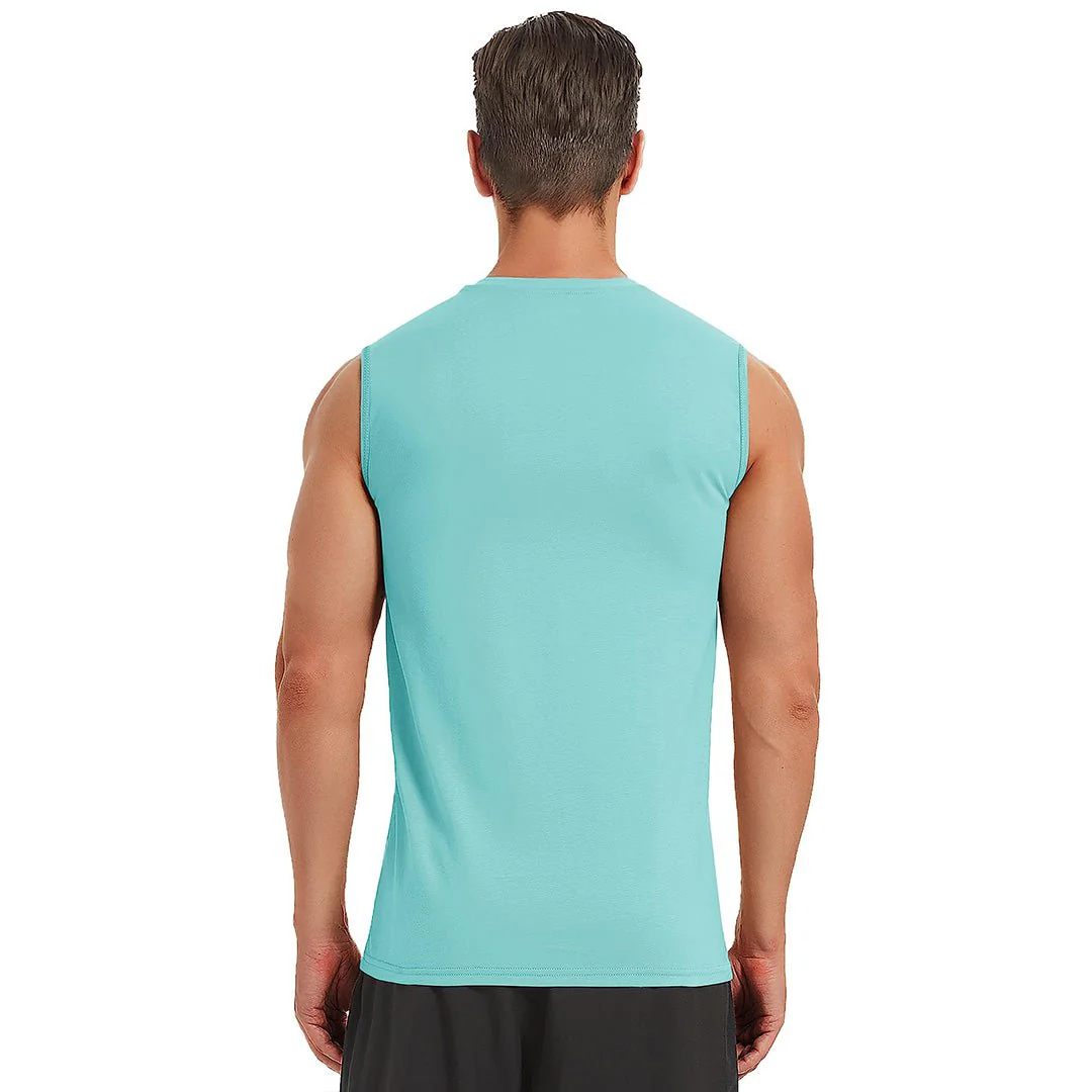 Men's Bodybuilding Tank Tops Cotton Workout T-Shirts