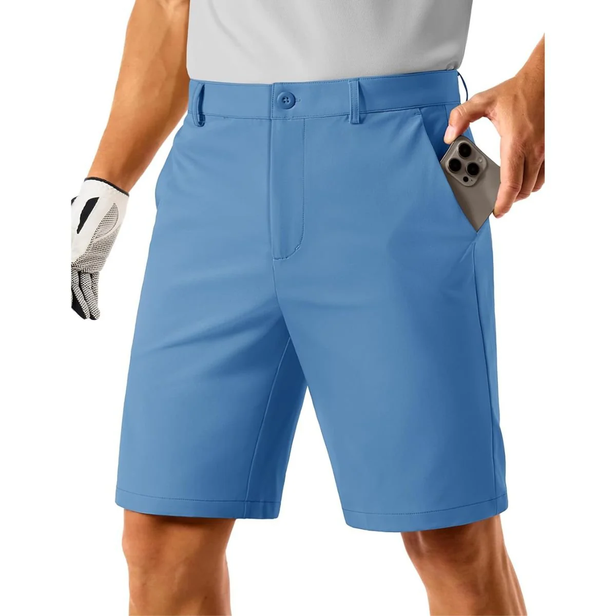 Men's Golf Quick Dry Casual Flat Front Shorts with 4 Pockets