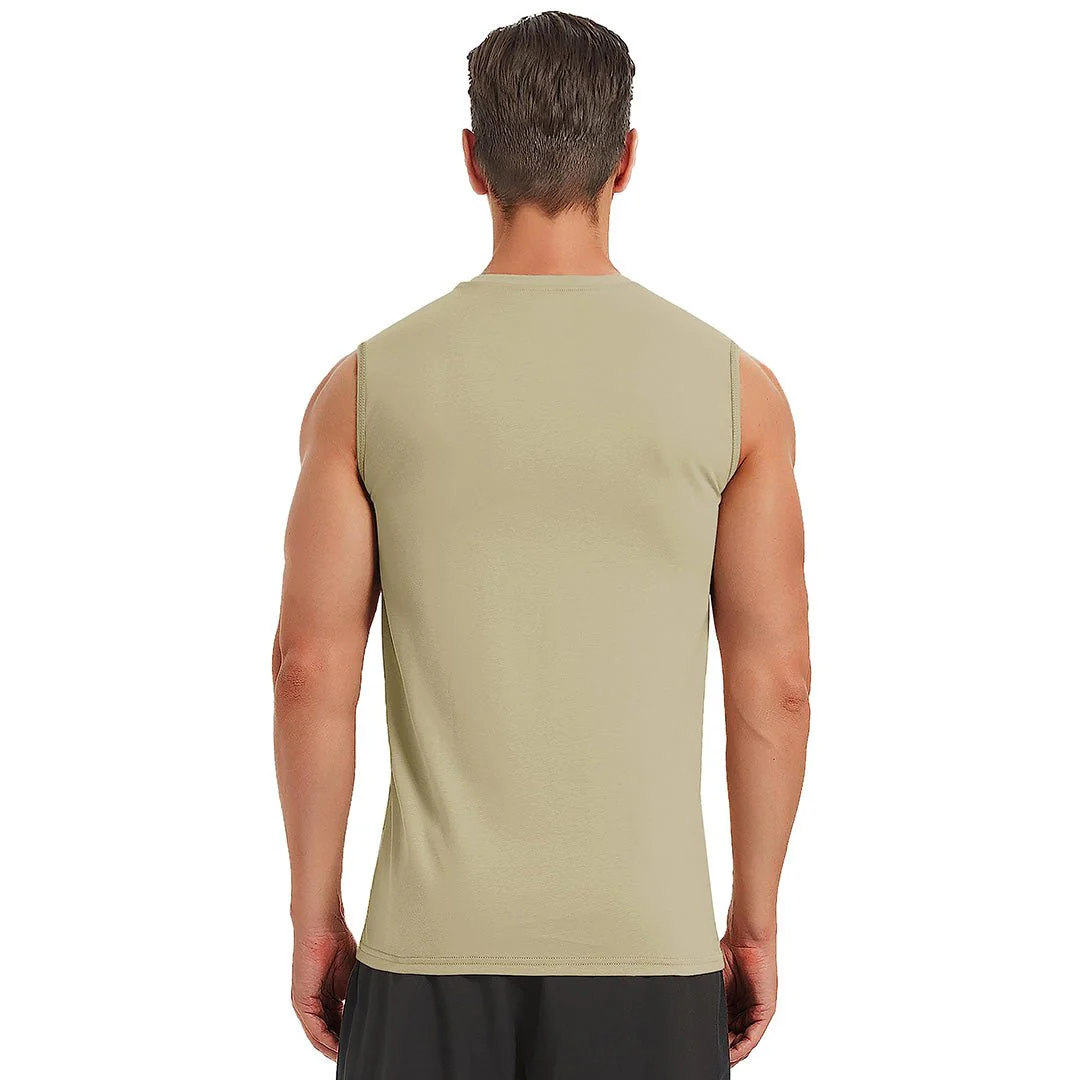 Men's Bodybuilding Tank Tops Cotton Workout T-Shirts