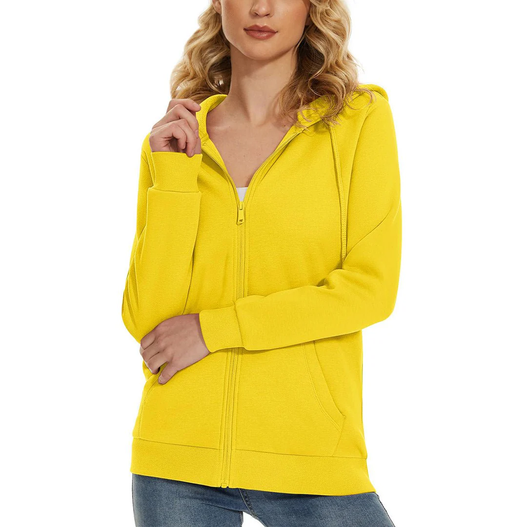 Women's Casual Lightweight  Fleece Hoodies Sportswear Jacket