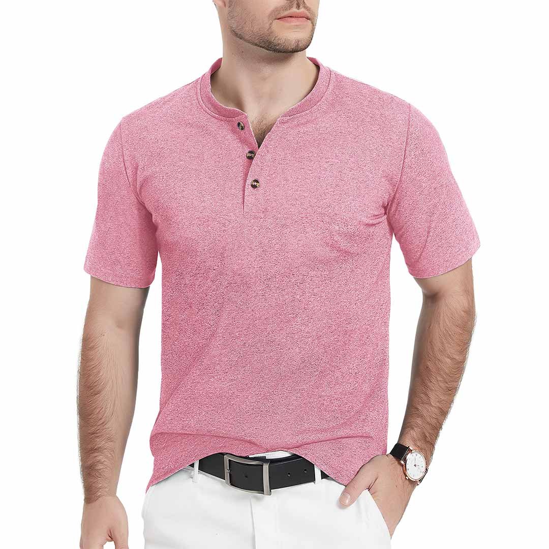 Men's Casual Cotton Henley Shirts