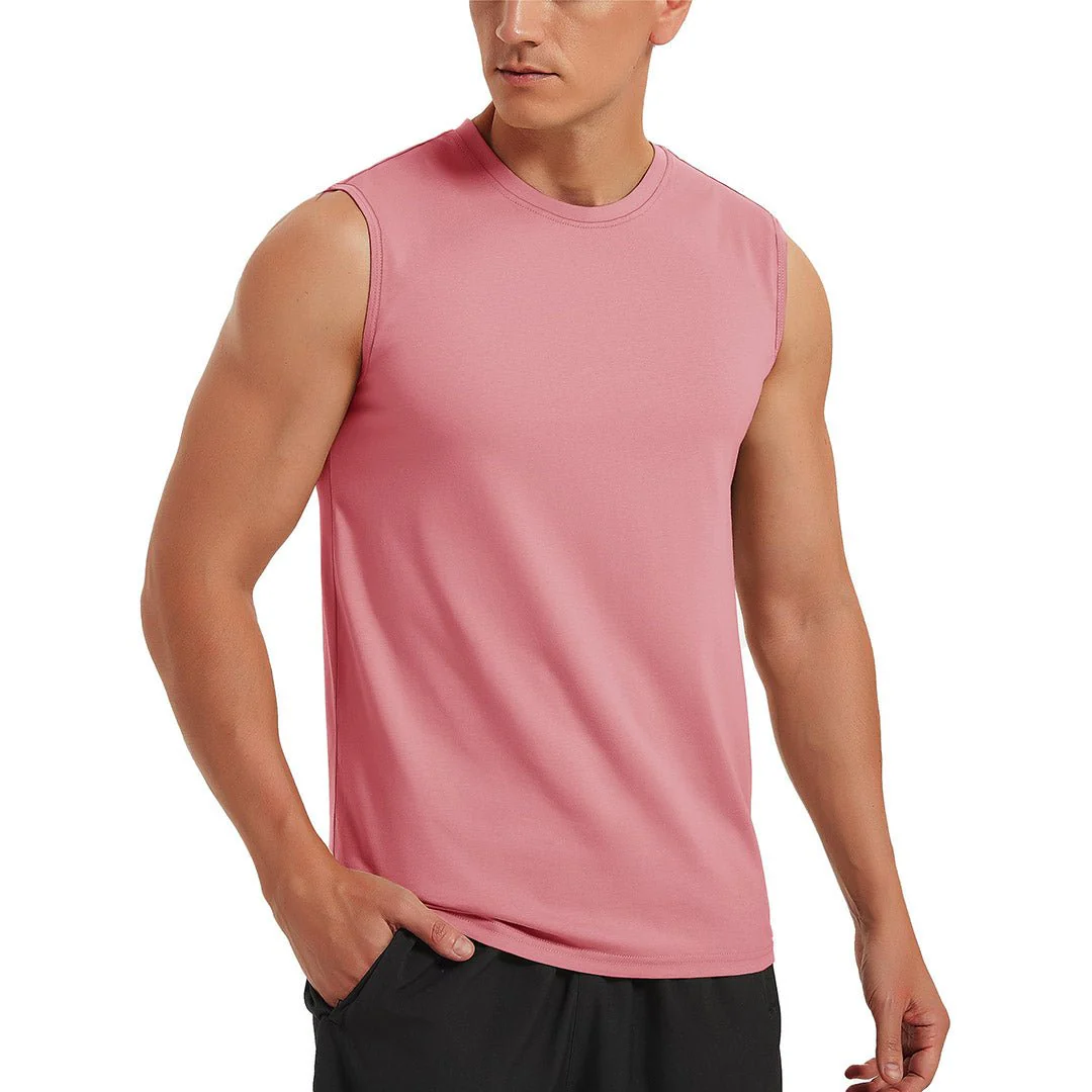 Men's Bodybuilding Tank Tops Cotton Workout T-Shirts