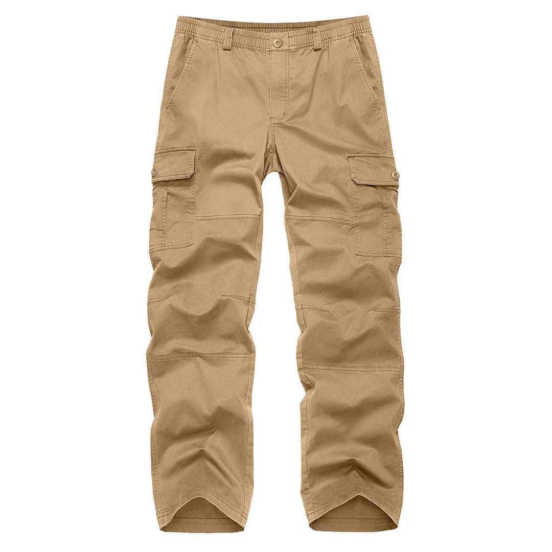 Men's Cotton Casual Classic Straight Leg Pants