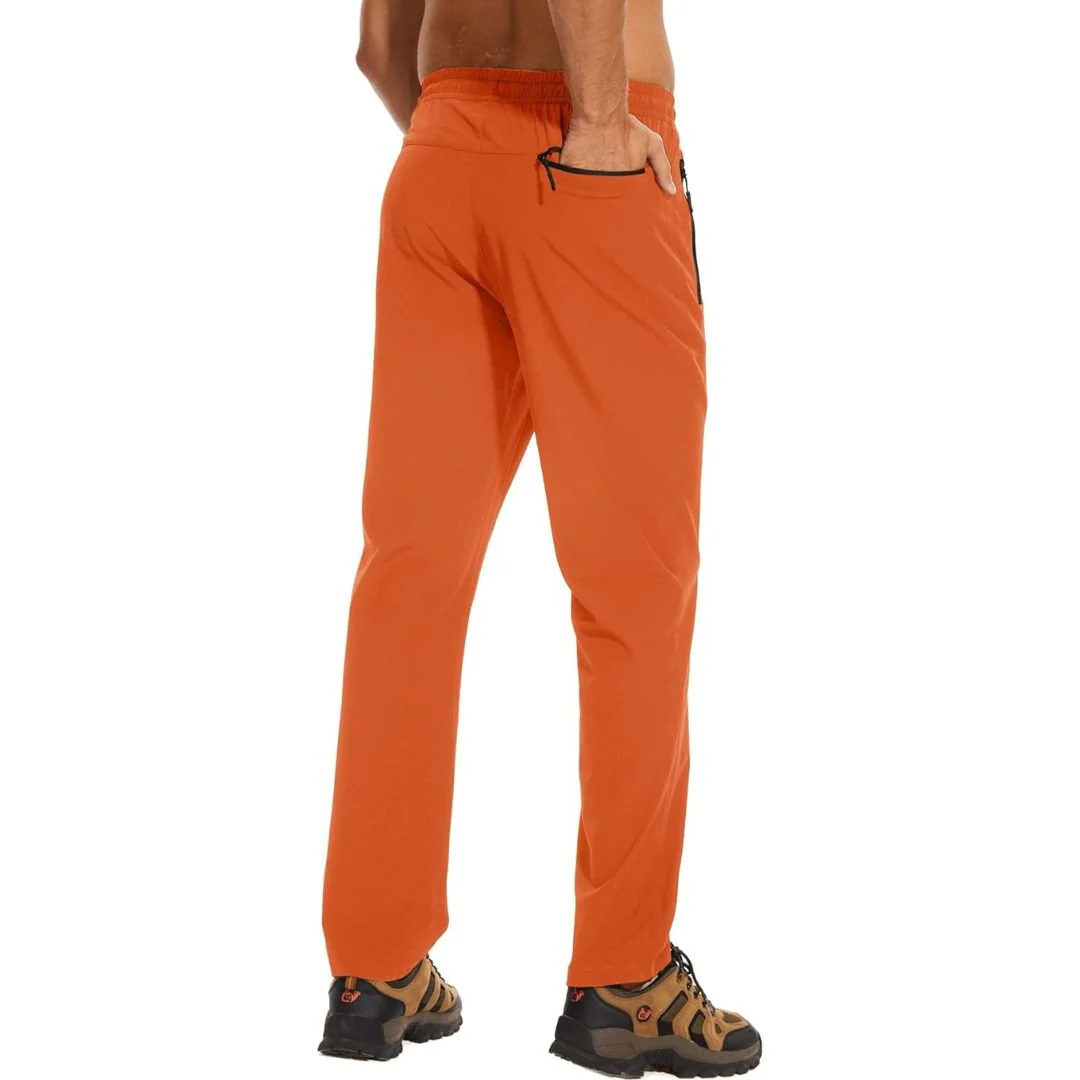 Mens Casual Pants Lightweight Quick Dry Water Resistant Joggers with Pockets