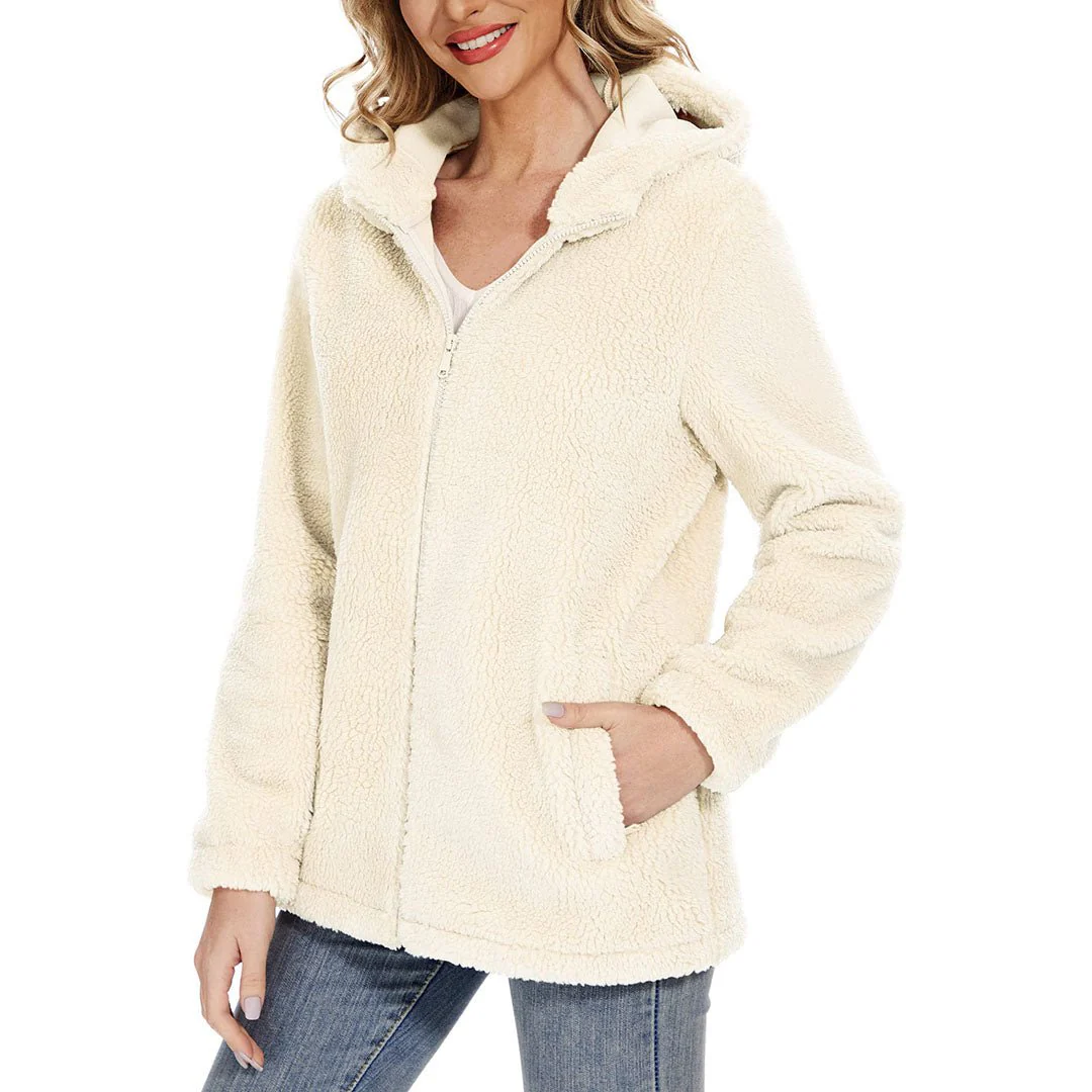 Women's Fuzzy Sherpa Fleece Fluffy Jackets