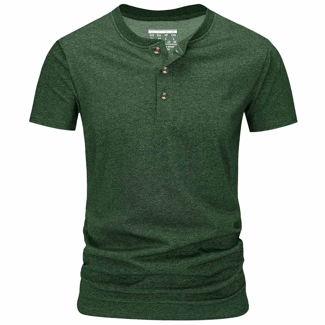 Men's Casual Cotton Henley Shirts