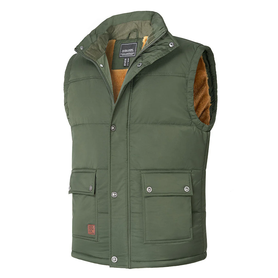 Men's Outerwear Vests with Fleece Liner Hiking Jacket