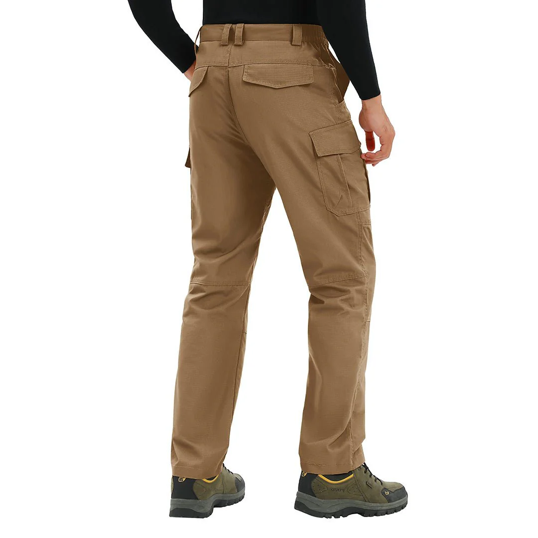 Men's 9 Pockets Ripstop Water Repellent Tactical Pants