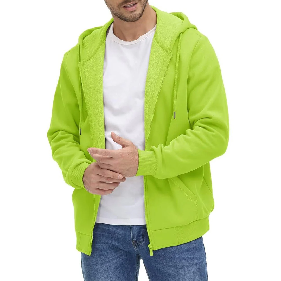 Men's Full Zip-Up Casual Active Hoodie