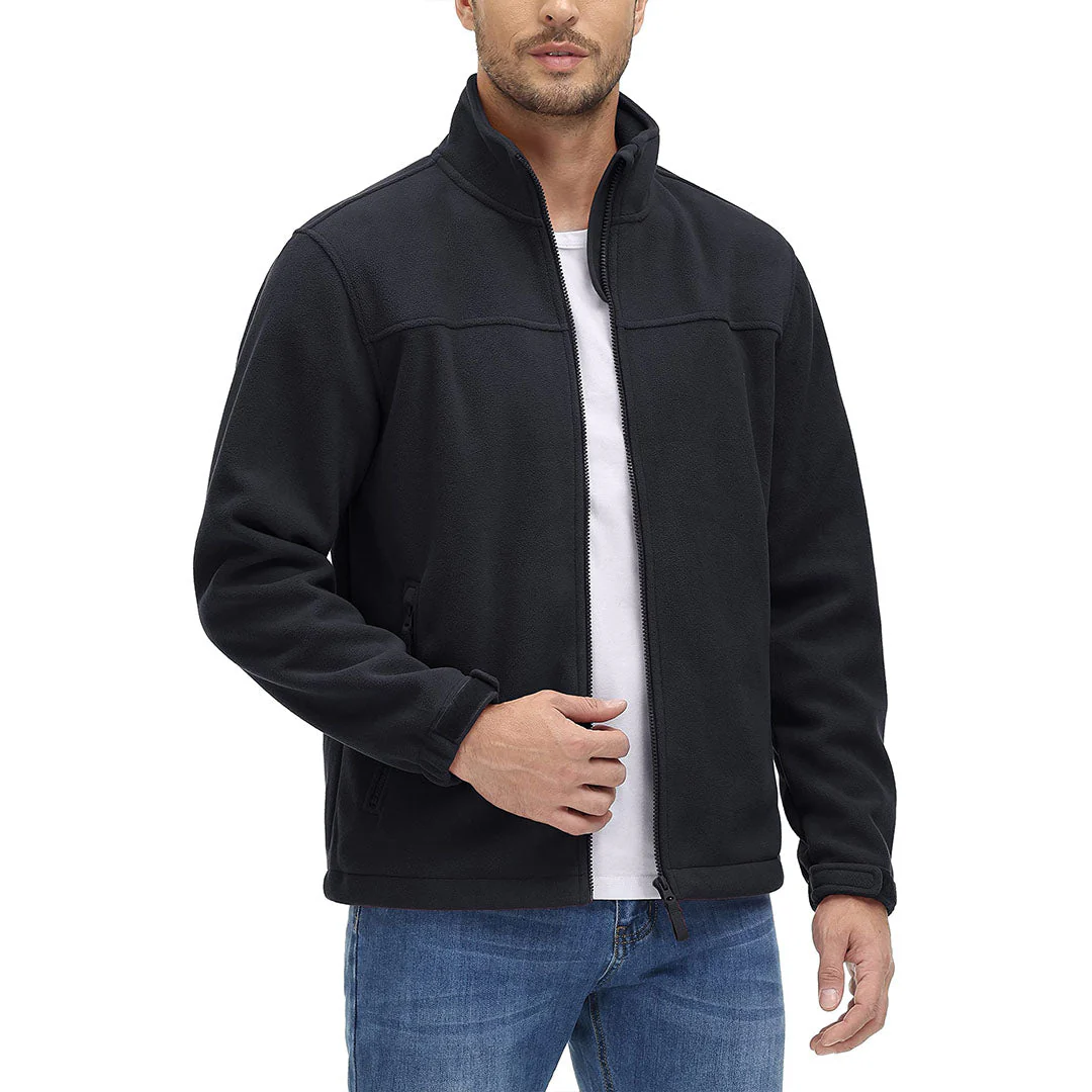 Men's Lightweight Full Zip Casual Fleece Jacket