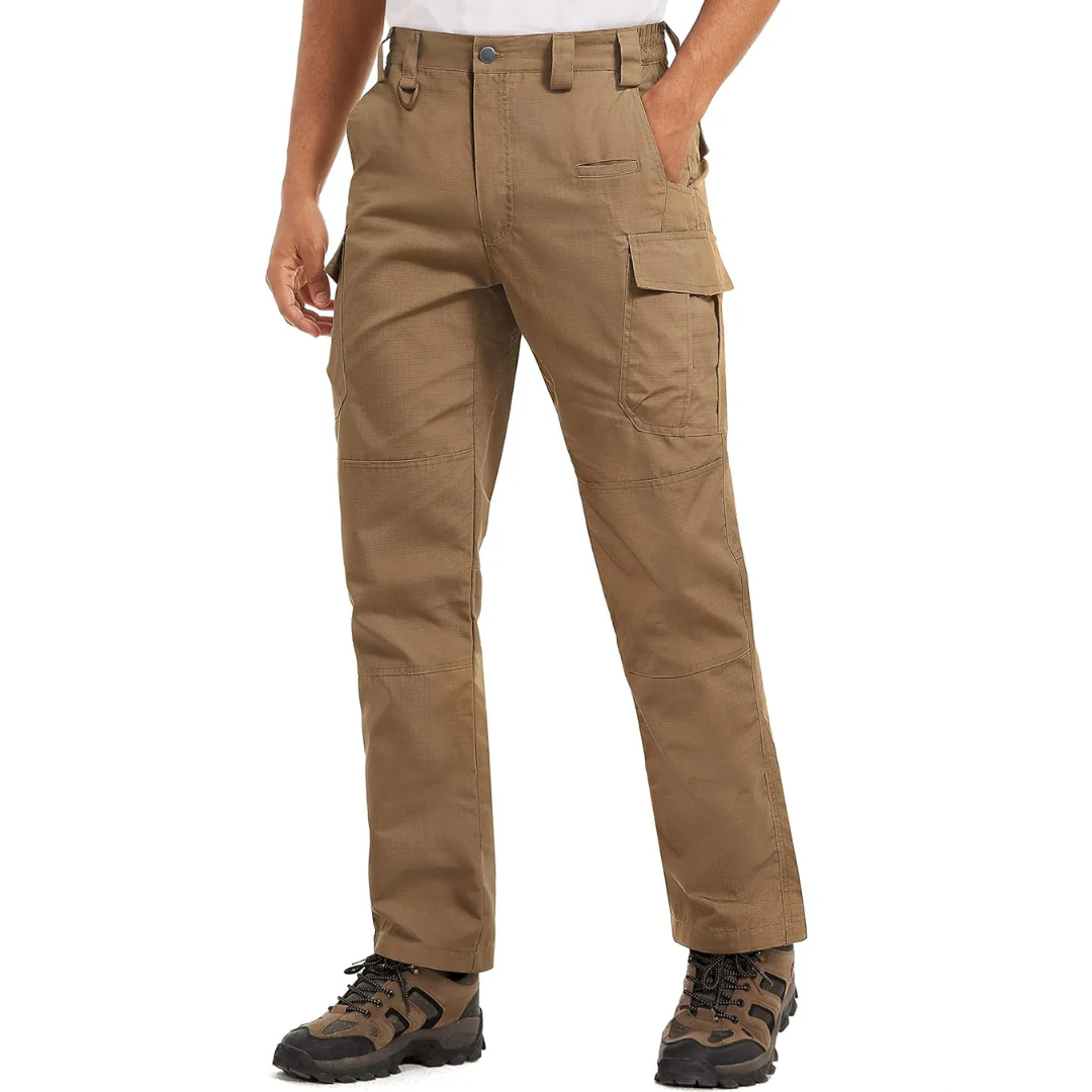 Men's 9 Pockets Ripstop Water Repellent Tactical Pants