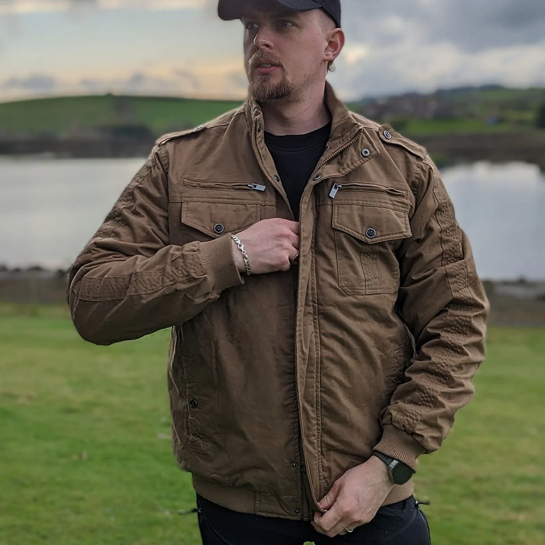 Men's Fleece Lined Tactical Bomber Jacket