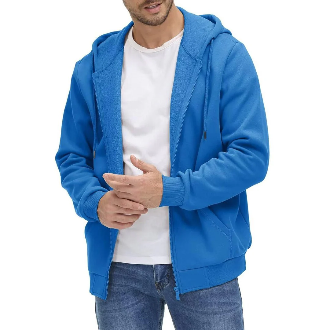 Men's Full Zip-Up Casual Active Hoodie
