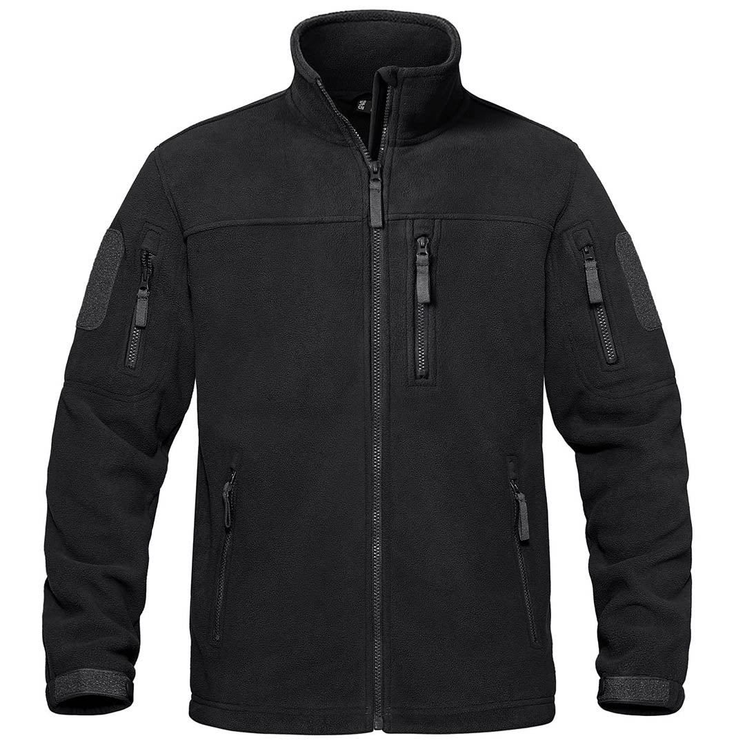 Men's Tactical Fleece Jackets Full Zip Coat with Multi Pockets