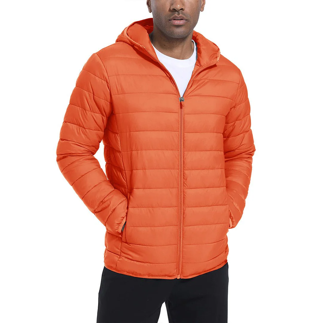 Men's Hooded Puffer Water-Repellent Down Alternative Jacket