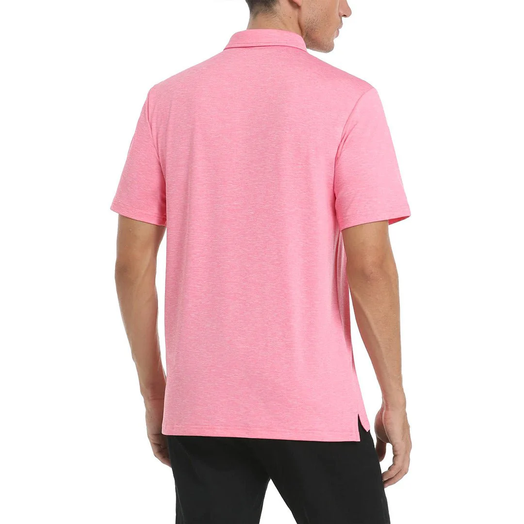Men's Polo Quick Dry 3 Buttons T-Shirt with Pockets