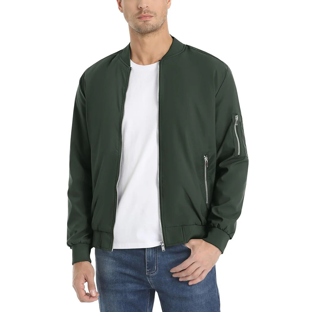 Men's Bomber Zip Pockets Outdoor Sport Jackets