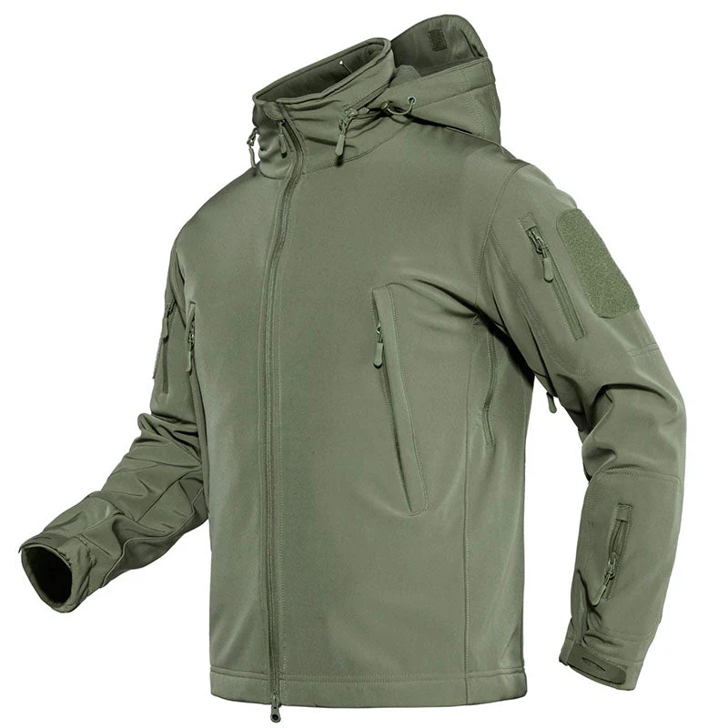 Men's Combat Airsoft Softshell Fleece Army Coat