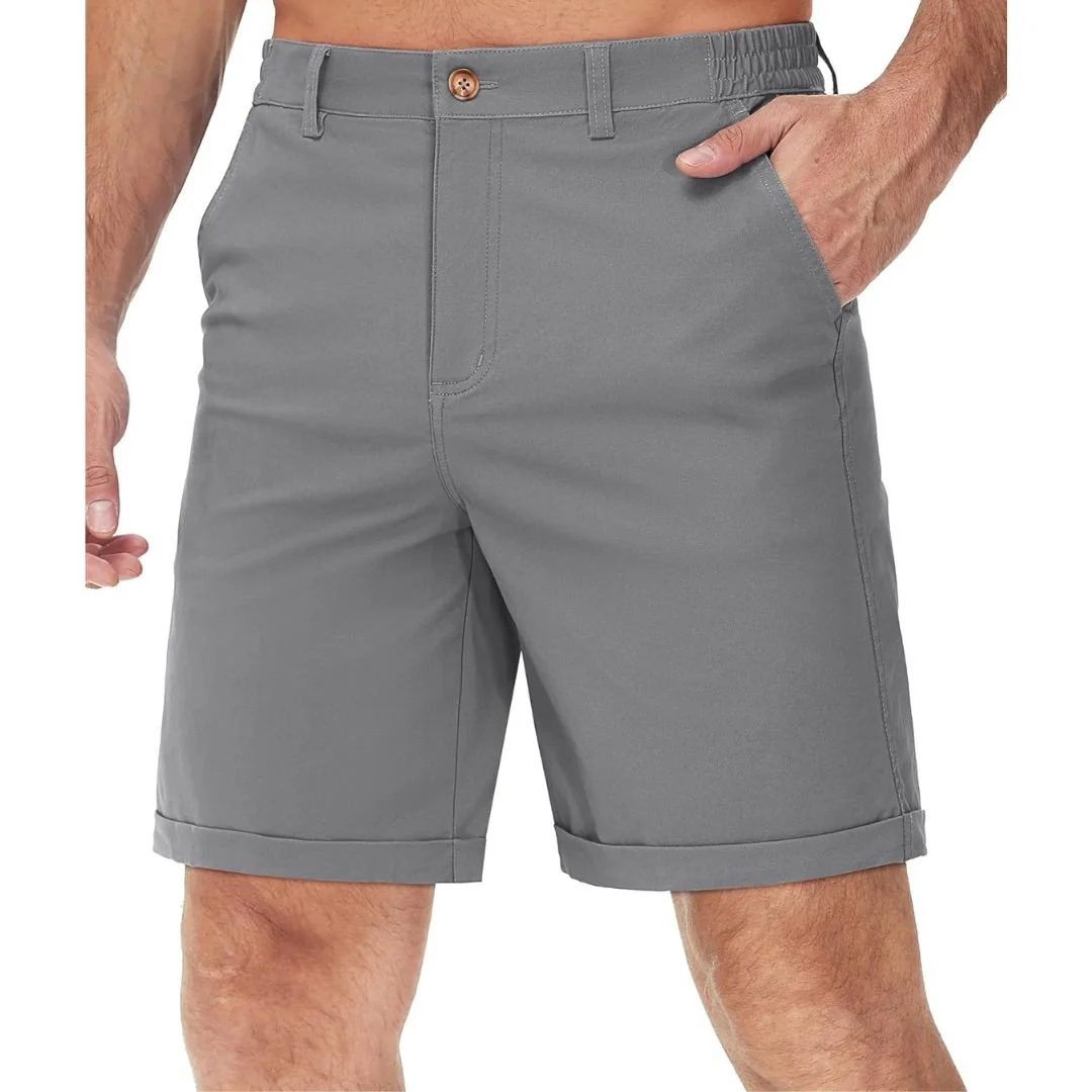 Men's Classic Stretch Chino Shorts with Pockets