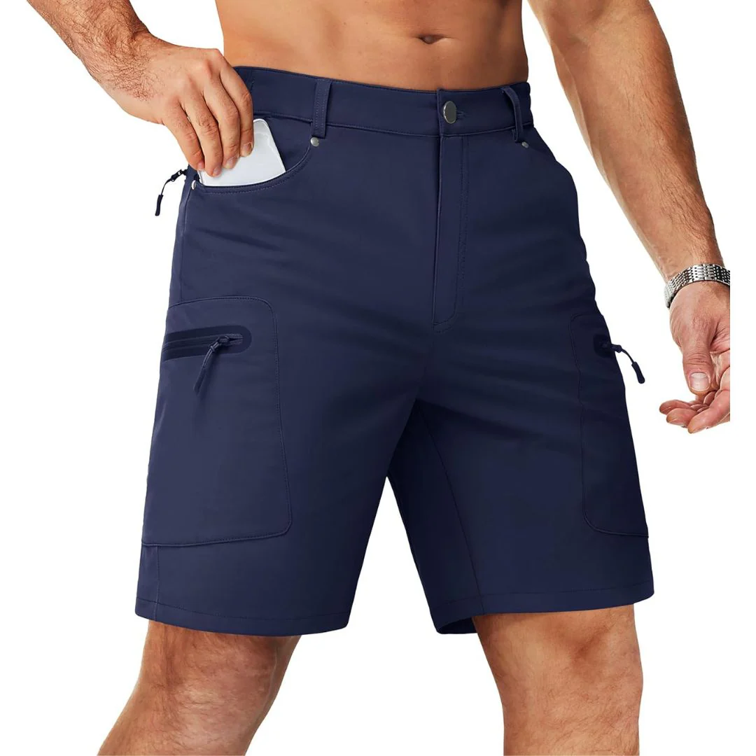 Men's Hiking Cargo Shorts with Zipper Pockets