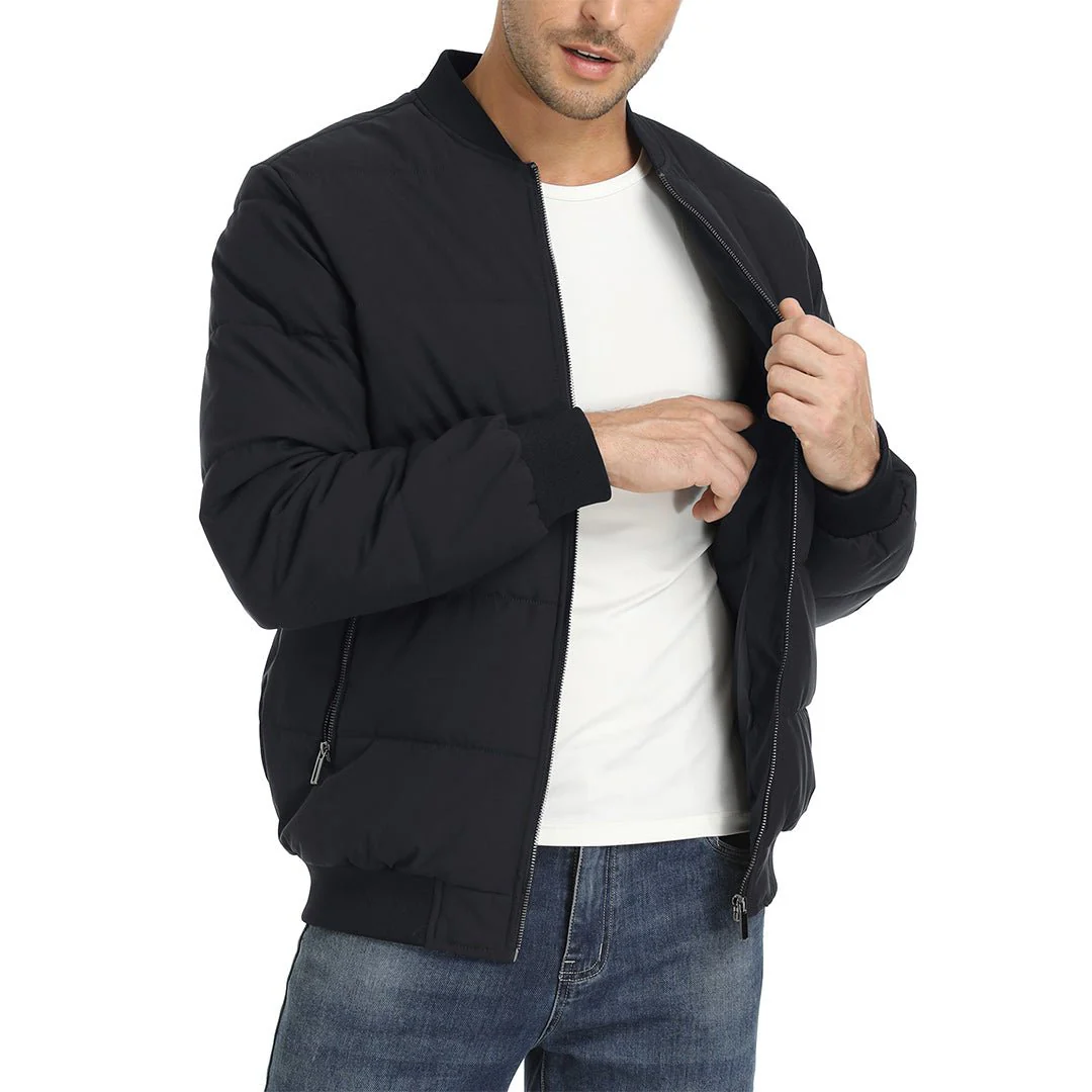 Men's Quilted Puffer Jacket Lightweight Water-Resistant Warm Winter Coat