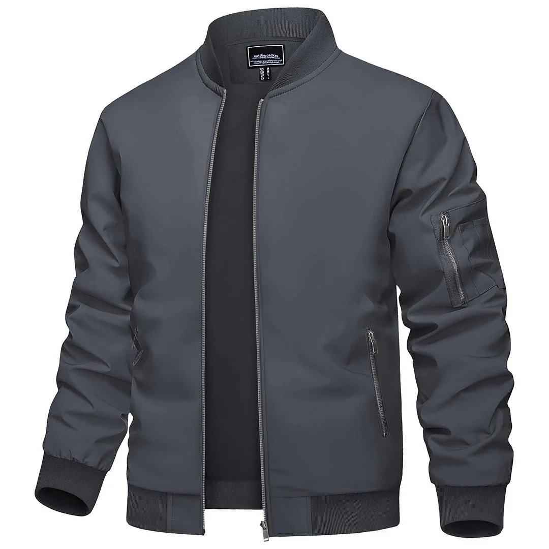 Men's Bomber Zip Pockets Outdoor Sport Jackets